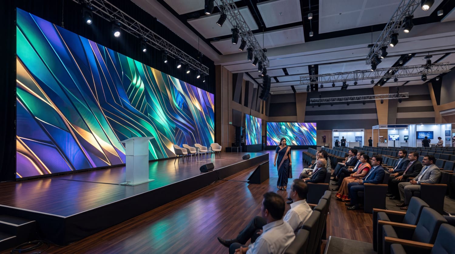 High-resolution indoor LED stage screen