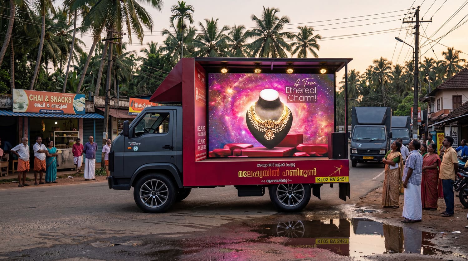 Mobile LED advertising van