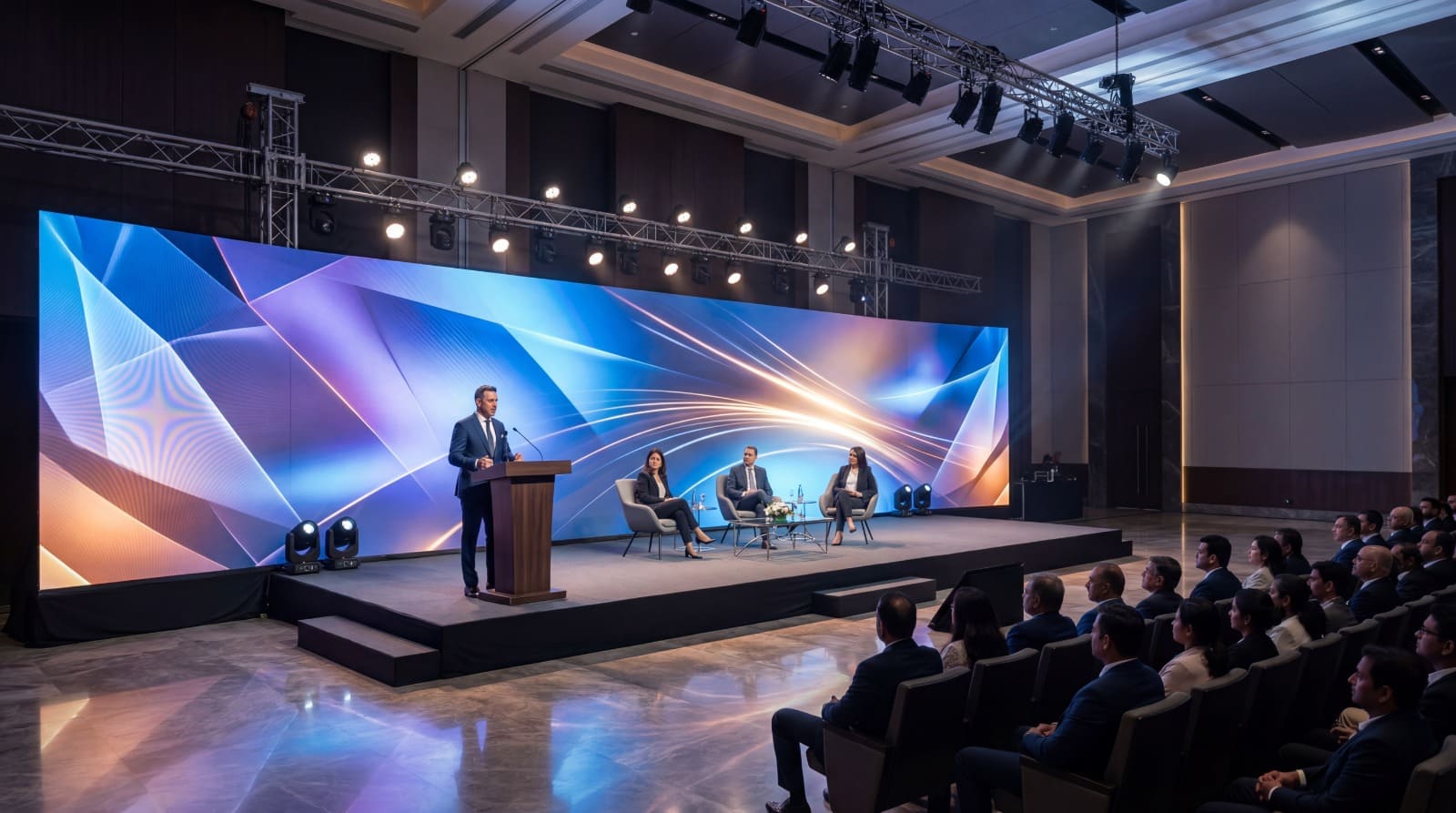 South India corporate summit LED wall setup